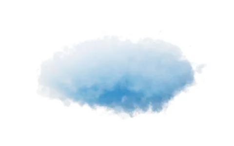Isolated soft cloud, 3d rendering. Illustrazione stock