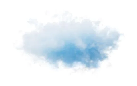 Isolated soft cloud, 3d rendering. Illustrazione stock