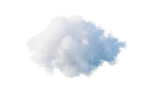 Isolated soft cloud, 3d rendering. Stock Photos