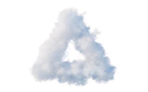 Isolated soft cloud, 3d rendering. Stock Photos