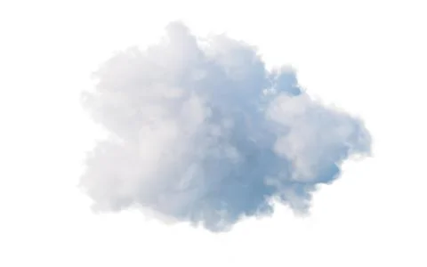 Isolated soft cloud, 3d rendering. Stock Photos