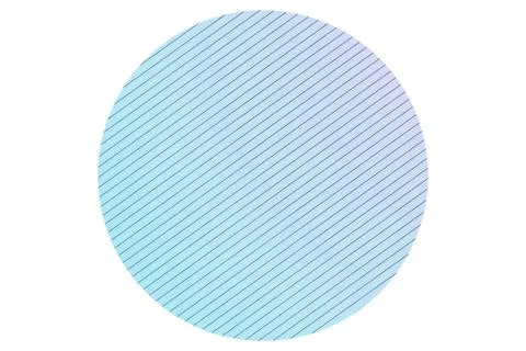 Isolated Soft round shape gradient color with diagonal lines, white backgroun Stock Illustration
