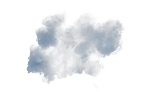 Isolated soft white cloud, 3d rendering. Stock Illustration