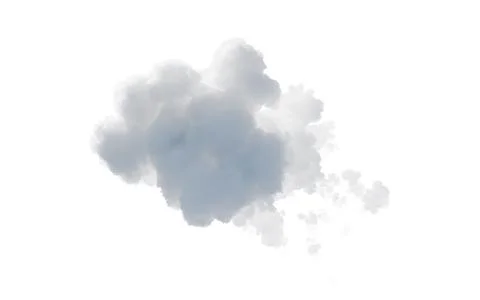 Isolated soft white cloud, 3d rendering. Stock Illustration