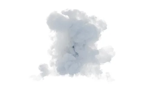 Isolated soft white cloud, 3d rendering. Stock Illustration