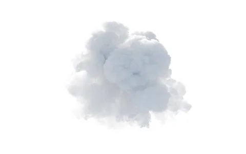 Isolated soft white cloud, 3d rendering. Stock Illustration