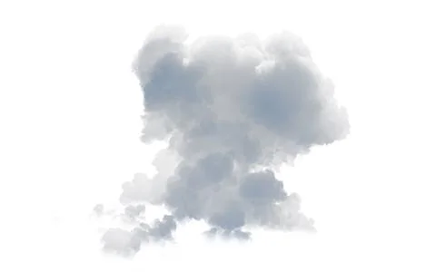 Isolated soft white cloud, 3d rendering. 스톡 일러스트