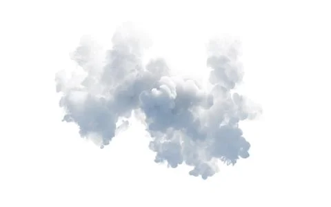 Isolated soft white cloud, 3d rendering. イラスト素材