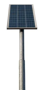 Isolated Solar Panel On A Pole Stock-Fotos