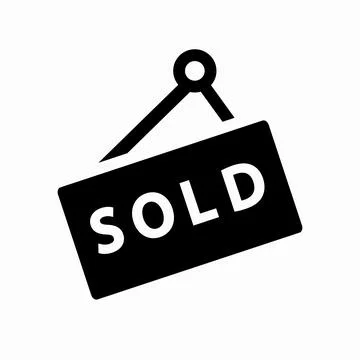 Isolated sold message on a white background Stock Illustration