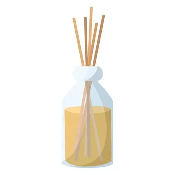 Isolated spa therapy treatment object illustration Diffuser bottle Stock Illustration