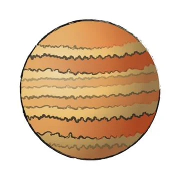 Isolated space planet design Illustrazione stock