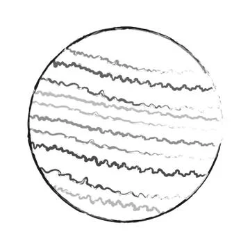 Isolated space planet design Illustrazione stock