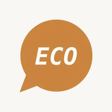 Isolated speech balloon with    the text ECO Stock Illustration