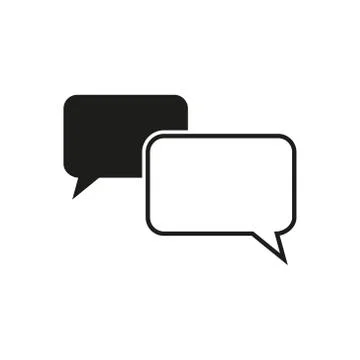Isolated speech bubbles icon design. Vector illustration. Stock Illustration