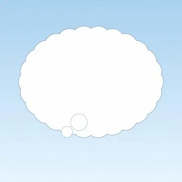 Isolated speech thought bubble with small inner bubble illustration illustr.. Stock Illustration