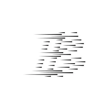 Isolated speed lines. The effect of movement to your design. Black lines on a Stock Illustration