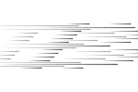 Isolated speed lines. The effect of movement to your design. Black lines on a Stock Illustration