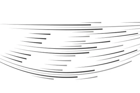 Isolated speed lines. The effect of movement to your design. Black lines on a Stock Illustration