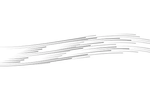 Isolated speed lines. The effect of movement to your design. Black lines on a Stock Illustration