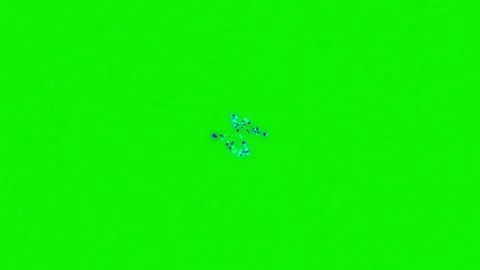 Isolated spider element on chroma key green screen background with crawling Stock Footage 337047634