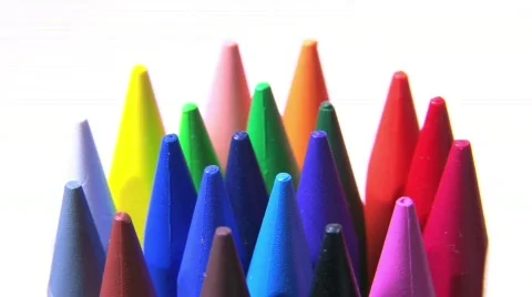 Isolated spinning pastel crayon Stock Footage