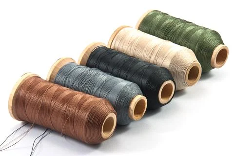 Isolated spools of thread Stock Photos