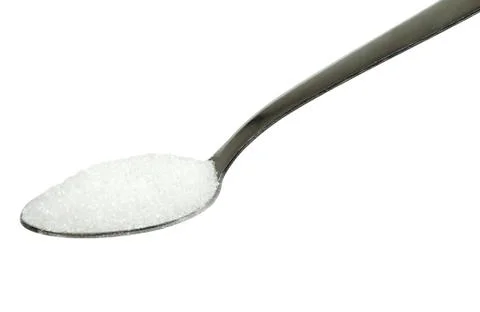 Isolated Spoon with sugar Photos