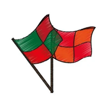 Isolated sport flag design Stock Illustration