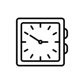 Isolated square clock instrument vector design Illustrazione stock