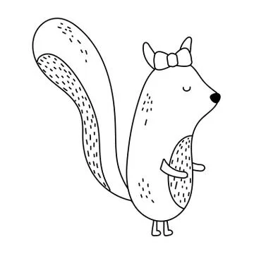 Isolated squirrel cartoon vector design Stock Illustration