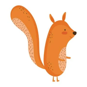 Isolated squirrel cartoon vector design Stock Illustration
