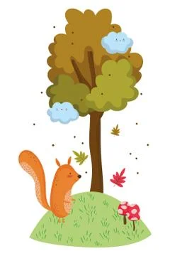 Isolated squirrel cartoon vector design 스톡 일러스트