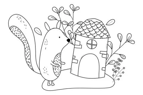 Isolated squirrel cartoon vector design Stock Illustration