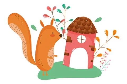 Isolated squirrel cartoon vector design 스톡 일러스트