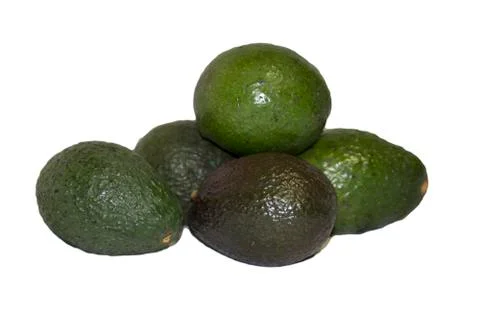 Isolated stack of avocados Stock Photos