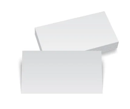 Isolated stack of blank business card on white with soft shadows Stock-Illustration