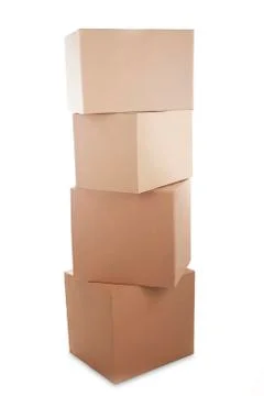 Isolated stack of boxes Stock Photos