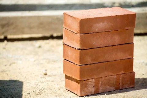 Isolated stack of bricks 写真素材