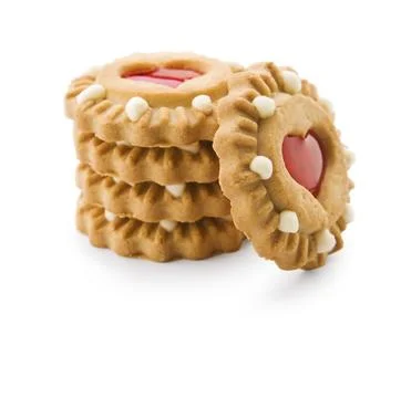 Isolated stack of cookie Stock Photos