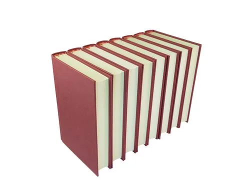 Isolated stack of hardcover books on white background Stock Photos