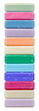 Isolated Stack Of Luxury Marseille Soaps Fotos de archivo