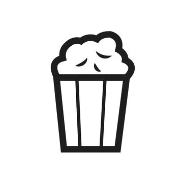 Isolated stadium pop corn icon flat design Vector Stock Illustration