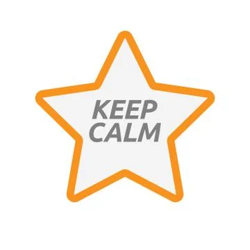 Isolated star icon with    the text KEEP CALM Stock Illustration
