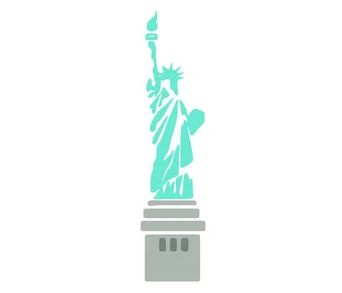 Isolated Statue of Liberty Stock Illustration