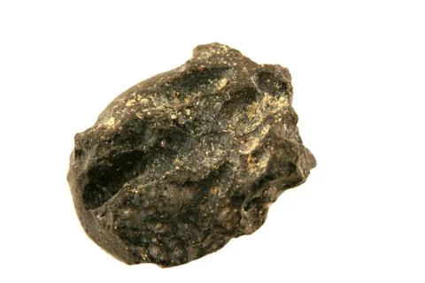 Isolated stone meteorite macro Stock Photos