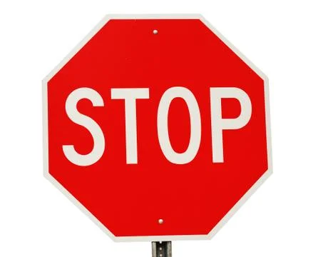 Isolated stop sign Stock Photos