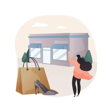 Isolated store abstract concept vector illustration. Illustrazione stock