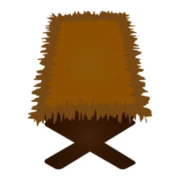 Isolated straw cradle Stock Illustration