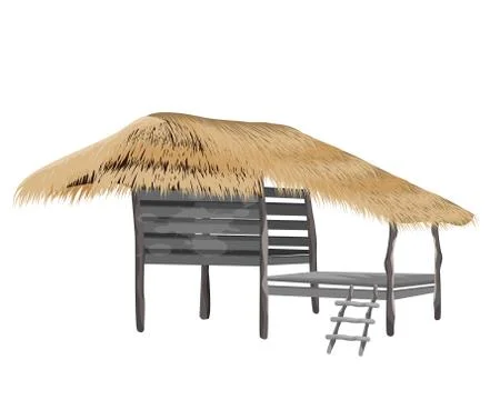 Isolated straw hut vector design Stock Illustration